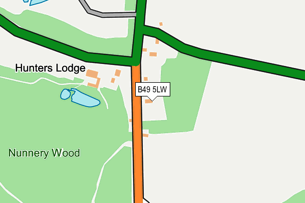 B49 5LW map - OS OpenMap – Local (Ordnance Survey) B49 5LW map - OS OpenMap – Local (Ordnance Survey)