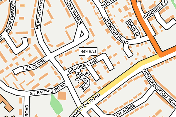 B49 6AJ map - OS OpenMap – Local (Ordnance Survey) B49 6AJ map - OS OpenMap – Local (Ordnance Survey)