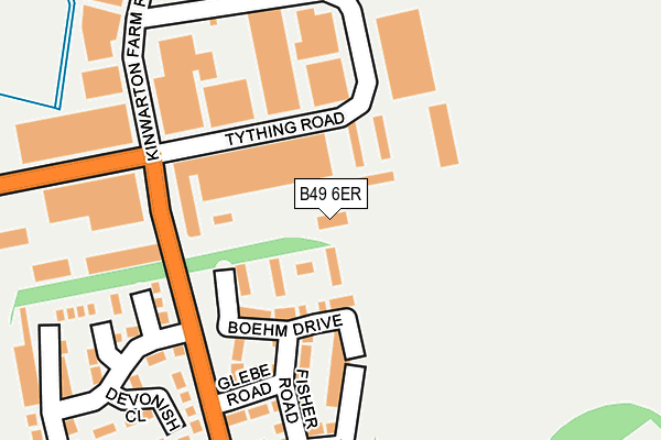 B49 6ER map - OS OpenMap – Local (Ordnance Survey) B49 6ER map - OS OpenMap – Local (Ordnance Survey)