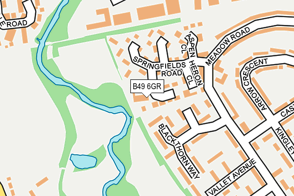 B49 6GR map - OS OpenMap – Local (Ordnance Survey) B49 6GR map - OS OpenMap – Local (Ordnance Survey)