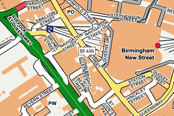 B5 4AN map - OS OpenMap – Local (Ordnance Survey) B5 4AN map - OS OpenMap – Local (Ordnance Survey)