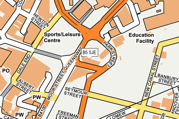 B5 5JE map - OS OpenMap – Local (Ordnance Survey) B5 5JE map - OS OpenMap – Local (Ordnance Survey)