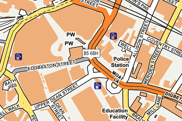 B5 6BH map - OS OpenMap – Local (Ordnance Survey) B5 6BH map - OS OpenMap – Local (Ordnance Survey)