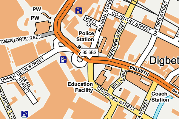 B5 6BS map - OS OpenMap – Local (Ordnance Survey) B5 6BS map - OS OpenMap – Local (Ordnance Survey)