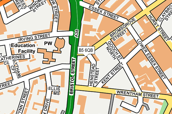 B5 6QB map - OS OpenMap – Local (Ordnance Survey) B5 6QB map - OS OpenMap – Local (Ordnance Survey)
