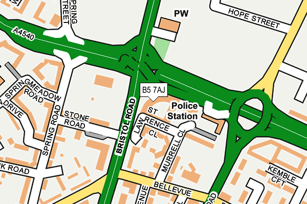 B5 7AJ map - OS OpenMap – Local (Ordnance Survey) B5 7AJ map - OS OpenMap – Local (Ordnance Survey)
