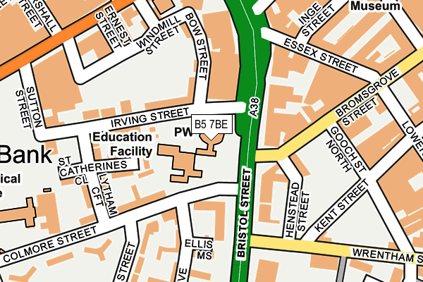 B5 7BE map - OS OpenMap – Local (Ordnance Survey) B5 7BE map - OS OpenMap – Local (Ordnance Survey)