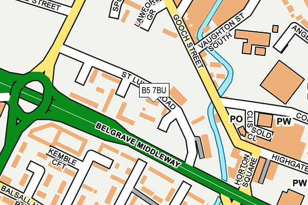 B5 7BU map - OS OpenMap – Local (Ordnance Survey) B5 7BU map - OS OpenMap – Local (Ordnance Survey)