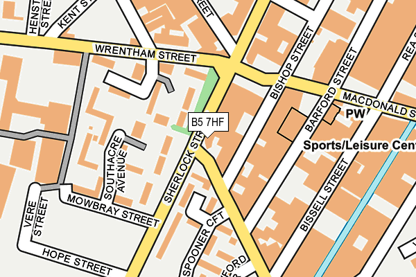B5 7HF map - OS OpenMap – Local (Ordnance Survey) B5 7HF map - OS OpenMap – Local (Ordnance Survey)