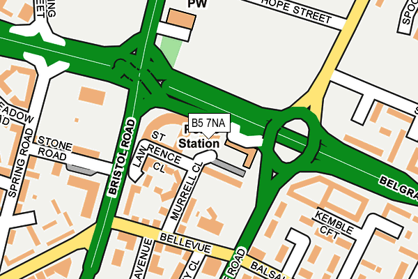 B5 7NA map - OS OpenMap – Local (Ordnance Survey) B5 7NA map - OS OpenMap – Local (Ordnance Survey)