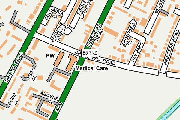 B5 7NZ map - OS OpenMap – Local (Ordnance Survey) B5 7NZ map - OS OpenMap – Local (Ordnance Survey)