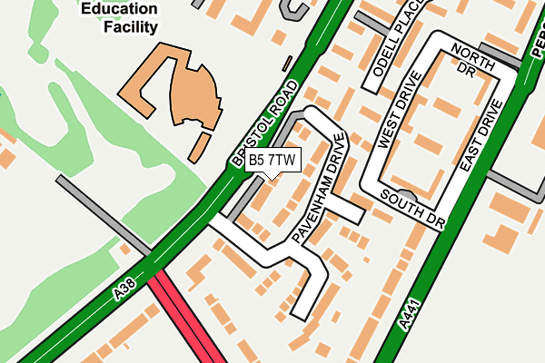 B5 7TW map - OS OpenMap – Local (Ordnance Survey) B5 7TW map - OS OpenMap – Local (Ordnance Survey)