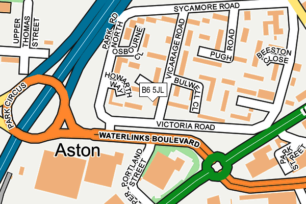 B6 5JL map - OS OpenMap – Local (Ordnance Survey) B6 5JL map - OS OpenMap – Local (Ordnance Survey)
