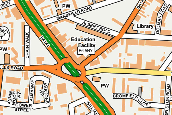 B6 5NY map - OS OpenMap – Local (Ordnance Survey) B6 5NY map - OS OpenMap – Local (Ordnance Survey)