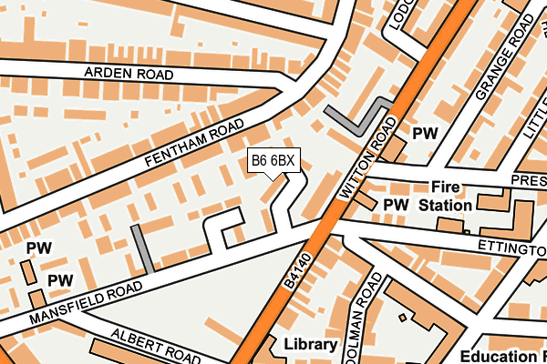 B6 6BX map - OS OpenMap – Local (Ordnance Survey) B6 6BX map - OS OpenMap – Local (Ordnance Survey)