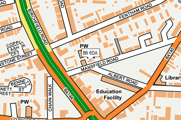 B6 6DA map - OS OpenMap – Local (Ordnance Survey) B6 6DA map - OS OpenMap – Local (Ordnance Survey)