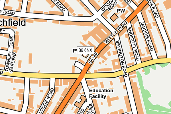 B6 6NX map - OS OpenMap – Local (Ordnance Survey) B6 6NX map - OS OpenMap – Local (Ordnance Survey)