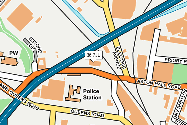 B6 7JU map - OS OpenMap – Local (Ordnance Survey) B6 7JU map - OS OpenMap – Local (Ordnance Survey)