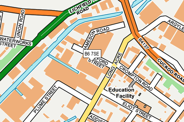 B6 7SE map - OS OpenMap – Local (Ordnance Survey) B6 7SE map - OS OpenMap – Local (Ordnance Survey)