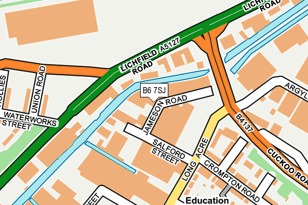B6 7SJ map - OS OpenMap – Local (Ordnance Survey) B6 7SJ map - OS OpenMap – Local (Ordnance Survey)