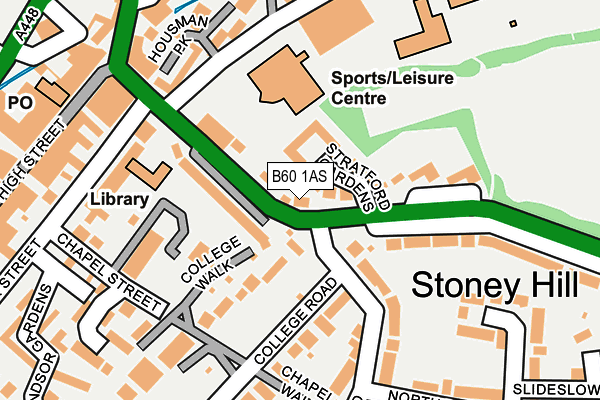B60 1AS map - OS OpenMap – Local (Ordnance Survey) B60 1AS map - OS OpenMap – Local (Ordnance Survey)