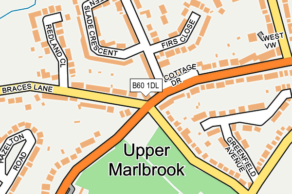 B60 1DL map - OS OpenMap – Local (Ordnance Survey) B60 1DL map - OS OpenMap – Local (Ordnance Survey)