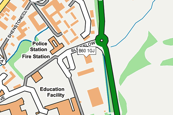 B60 1GJ map - OS OpenMap – Local (Ordnance Survey) B60 1GJ map - OS OpenMap – Local (Ordnance Survey)