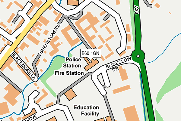 B60 1GN map - OS OpenMap – Local (Ordnance Survey) B60 1GN map - OS OpenMap – Local (Ordnance Survey)
