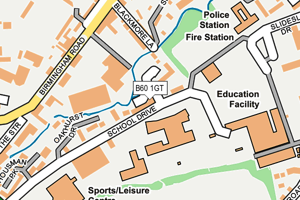 B60 1GT map - OS OpenMap – Local (Ordnance Survey) B60 1GT map - OS OpenMap – Local (Ordnance Survey)