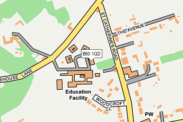 B60 1QD map - OS OpenMap – Local (Ordnance Survey) B60 1QD map - OS OpenMap – Local (Ordnance Survey)