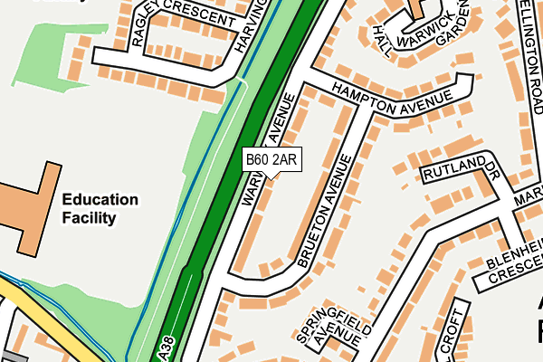 B60 2AR map - OS OpenMap – Local (Ordnance Survey) B60 2AR map - OS OpenMap – Local (Ordnance Survey)