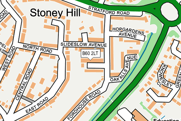B60 2LT map - OS OpenMap – Local (Ordnance Survey) B60 2LT map - OS OpenMap – Local (Ordnance Survey)