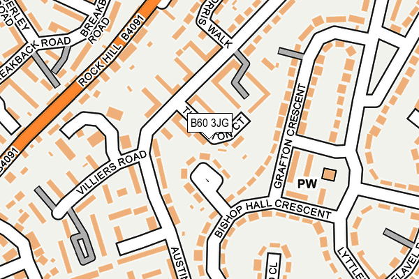 B60 3JG map - OS OpenMap – Local (Ordnance Survey) B60 3JG map - OS OpenMap – Local (Ordnance Survey)