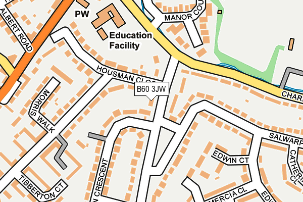 B60 3JW map - OS OpenMap – Local (Ordnance Survey) B60 3JW map - OS OpenMap – Local (Ordnance Survey)
