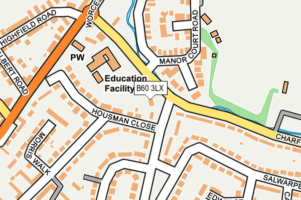 B60 3LX map - OS OpenMap – Local (Ordnance Survey) B60 3LX map - OS OpenMap – Local (Ordnance Survey)