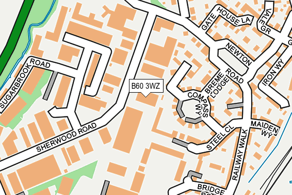 B60 3WZ map - OS OpenMap – Local (Ordnance Survey) B60 3WZ map - OS OpenMap – Local (Ordnance Survey)