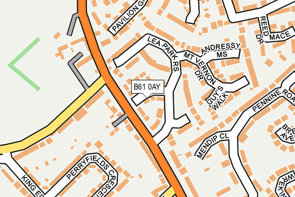 B61 0AY map - OS OpenMap – Local (Ordnance Survey) B61 0AY map - OS OpenMap – Local (Ordnance Survey)