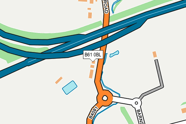 B61 0BL map - OS OpenMap – Local (Ordnance Survey) B61 0BL map - OS OpenMap – Local (Ordnance Survey)