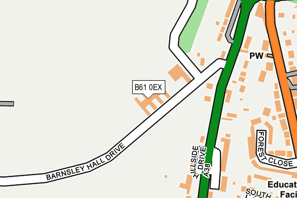 B61 0EX map - OS OpenMap – Local (Ordnance Survey) B61 0EX map - OS OpenMap – Local (Ordnance Survey)