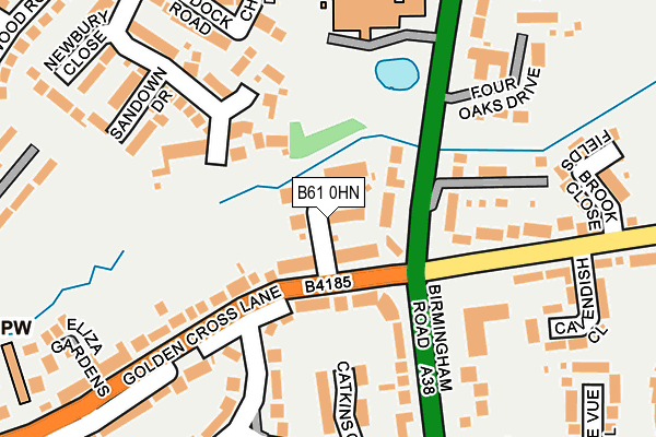 B61 0HN map - OS OpenMap – Local (Ordnance Survey) B61 0HN map - OS OpenMap – Local (Ordnance Survey)