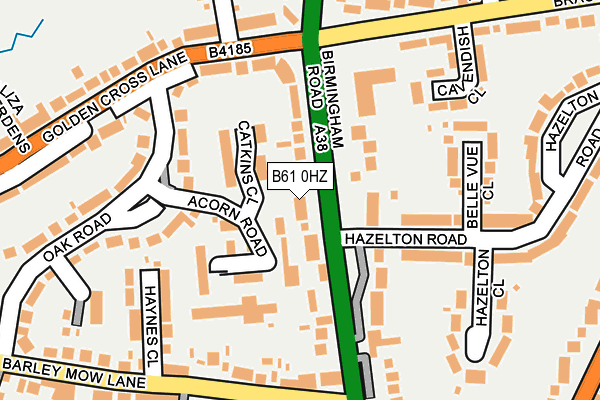 B61 0HZ map - OS OpenMap – Local (Ordnance Survey) B61 0HZ map - OS OpenMap – Local (Ordnance Survey)