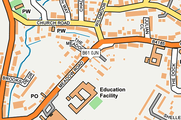 B61 0JN map - OS OpenMap – Local (Ordnance Survey) B61 0JN map - OS OpenMap – Local (Ordnance Survey)