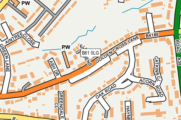 B61 0LG map - OS OpenMap – Local (Ordnance Survey) B61 0LG map - OS OpenMap – Local (Ordnance Survey)