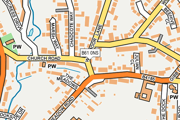 B61 0NS map - OS OpenMap – Local (Ordnance Survey) B61 0NS map - OS OpenMap – Local (Ordnance Survey)