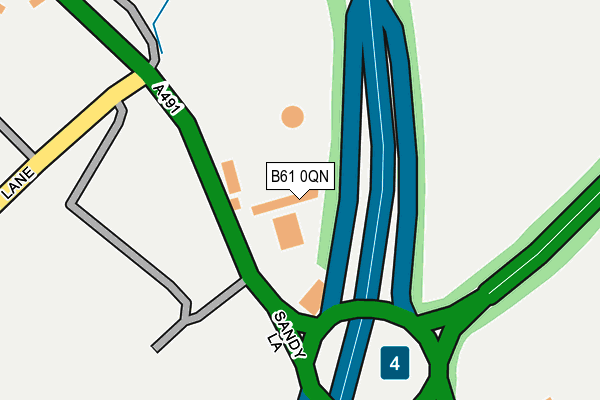 B61 0QN map - OS OpenMap – Local (Ordnance Survey) B61 0QN map - OS OpenMap – Local (Ordnance Survey)
