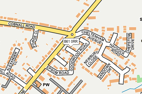 B61 0RR map - OS OpenMap – Local (Ordnance Survey) B61 0RR map - OS OpenMap – Local (Ordnance Survey)