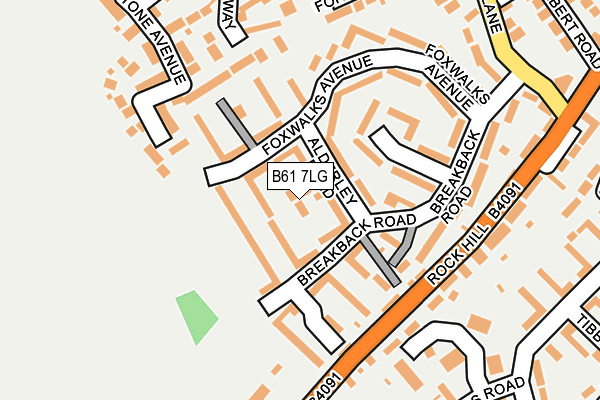 B61 7LG map - OS OpenMap – Local (Ordnance Survey) B61 7LG map - OS OpenMap – Local (Ordnance Survey)