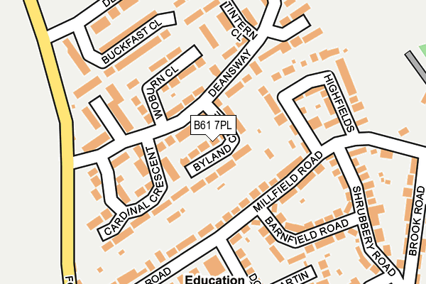 B61 7PL map - OS OpenMap – Local (Ordnance Survey) B61 7PL map - OS OpenMap – Local (Ordnance Survey)