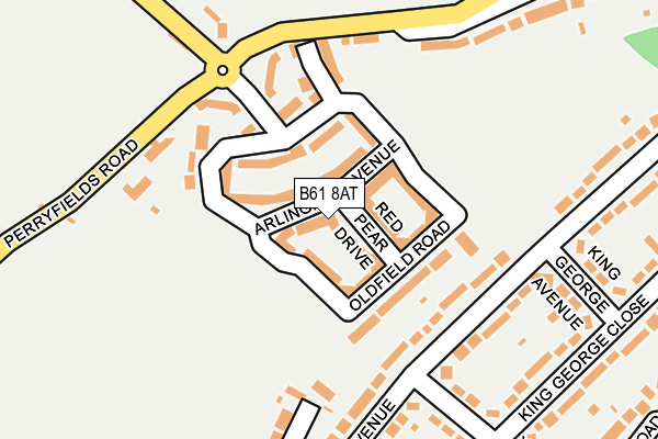 B61 8AT map - OS OpenMap – Local (Ordnance Survey) B61 8AT map - OS OpenMap – Local (Ordnance Survey)