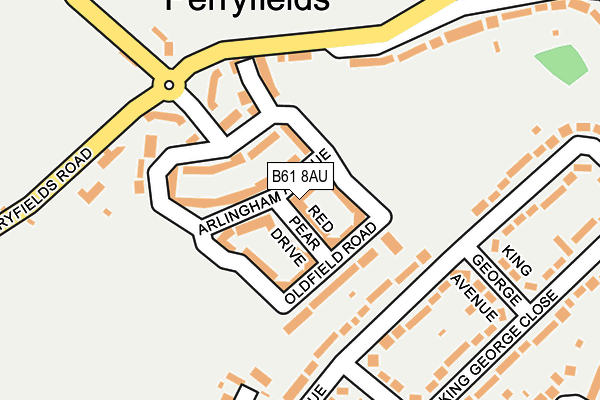 B61 8AU map - OS OpenMap – Local (Ordnance Survey) B61 8AU map - OS OpenMap – Local (Ordnance Survey)
